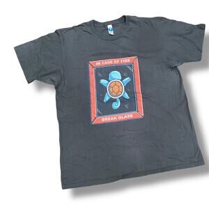 Pokémon Squirtle Tee Size XL In Case of Fire Break Glass Graphic T-Shirt